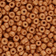 Seed beads 8/0 (3mm) Glazed ginger brown